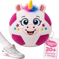 Move2Play, Hilariously Interactive Toy with Music & Sound Effects | Birthday Gift for Boy & Girl - Soccer - Unicorn