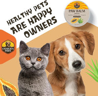 CHARLIE'S PAWS Paw Balm for Dog and Cat Paw Pad Balm Dog Nose Balm Cat Butter Paw Moisturizer Protect Dry Cracked Paw Foot Paw Elbows with 100% Natural Oil 3.5 Oz (Aloe & Vanilla)