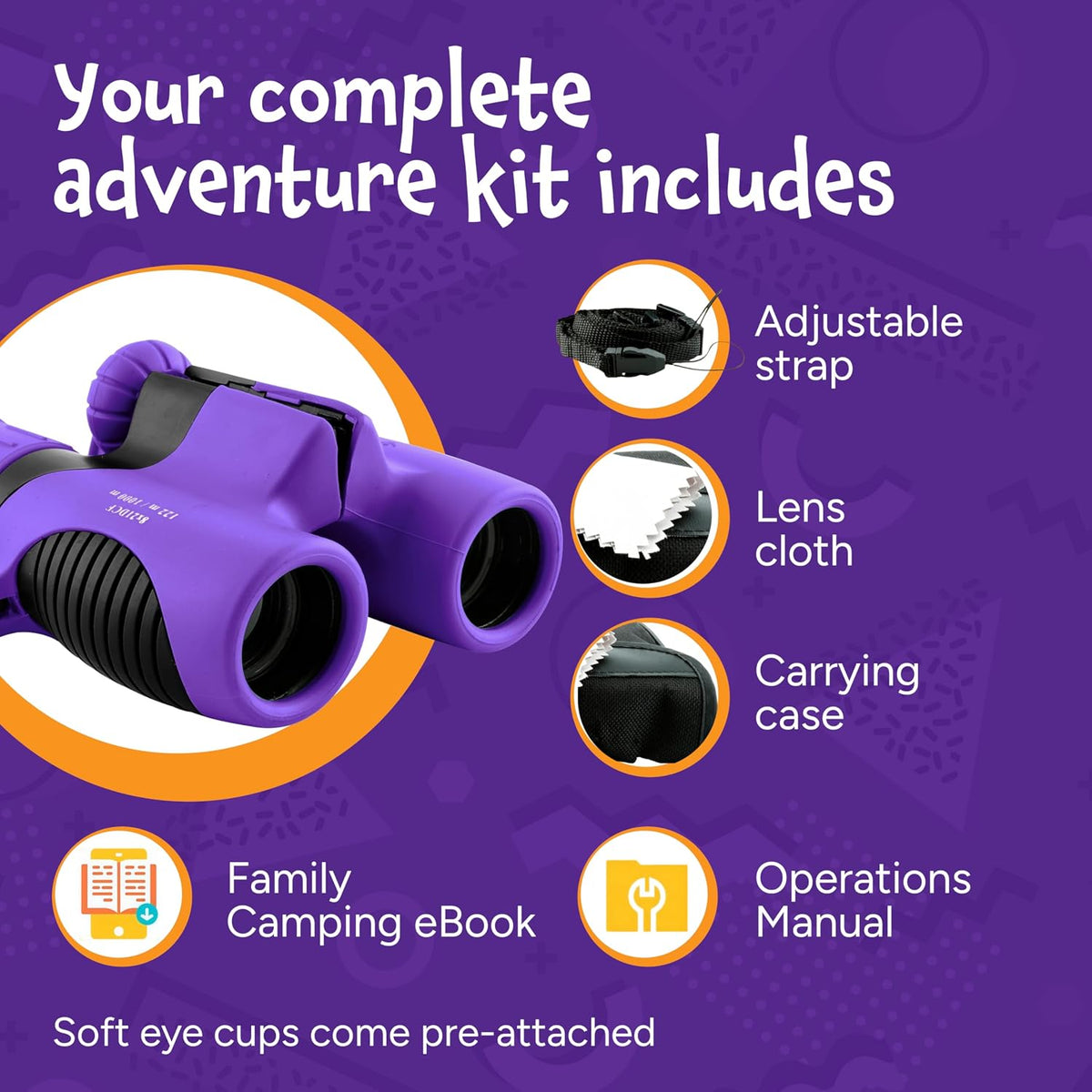Think Peak Blue Binoculars Science Toy for Kids Ages 3-12 Years - Purple - image 3