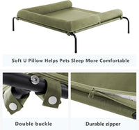 WESTERN HOME Cooling Elevated Dog Bed for Large Dogs - 36.0"L x 26.0"W x 8.0"Th / Green - image 4