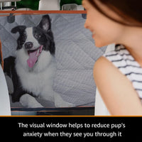 Luxury Dog Car Seat Cover for Back Seat Breathable Mesh Window Dog - Truck / GRAY - image 3