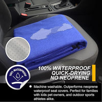Back Seat Cover for Car Trucks Van SUV,Waterproof Rear Bench Towel Seat Covers for Dogs and Kids,Automotive Backseat Protector (Blue)