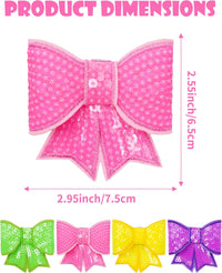 PET SHOW 4 Pack Small Dog Bows Sliding on Collar Attachment – Essentials for Dogs - AE 2.95" - image 2