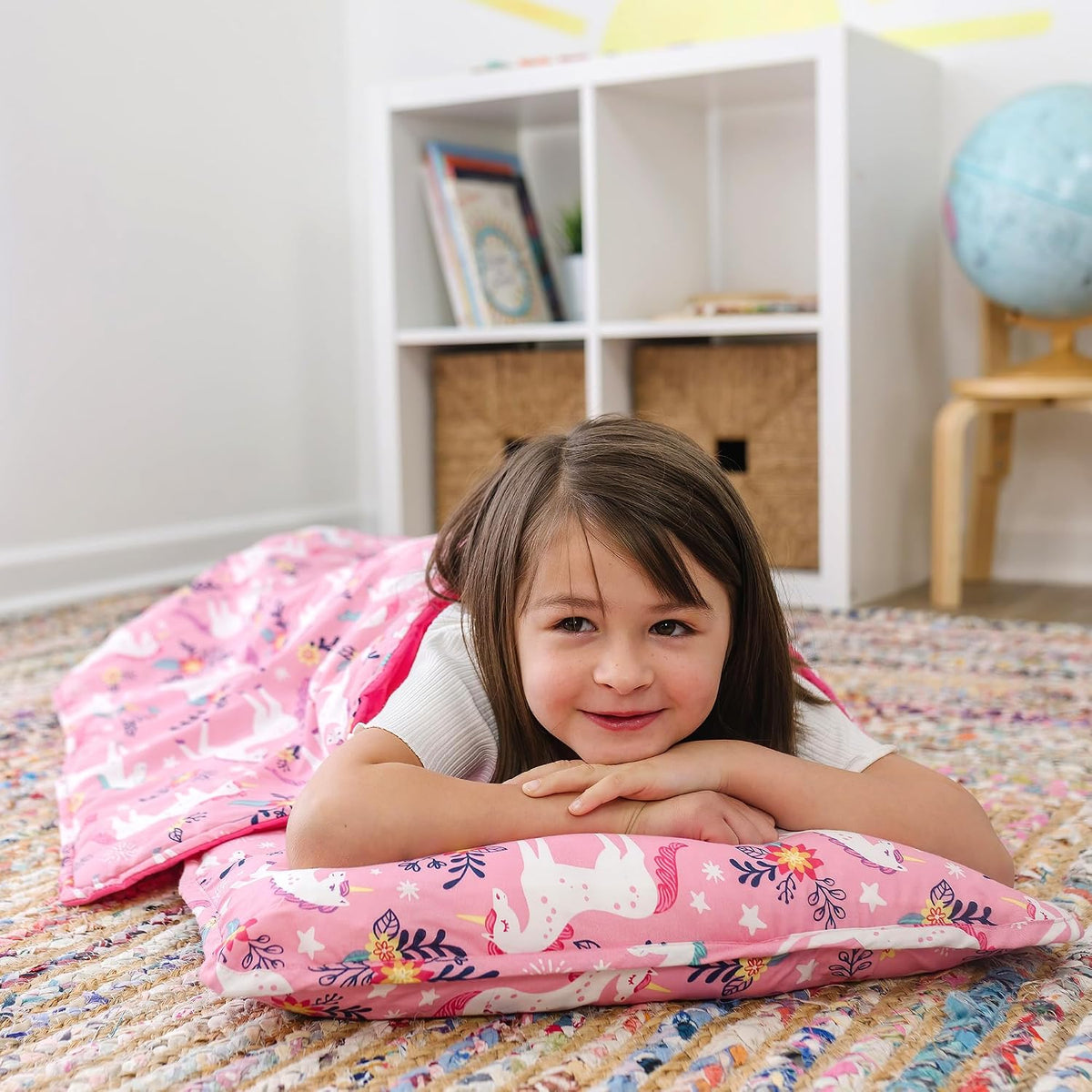 Wildkin Kids Original Nap Mat, Cozy Kids Sleep Mat with Pillow - Magical Unicorns - image 2