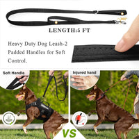 WINSEE Tactical Dog Harness with Dog Leash - X-Large / Black - image 3