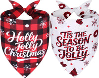 Halloween Dog Bandanas Pink Black XLarge 2PCS - 26-Holly Jolly / X-Large - image 2