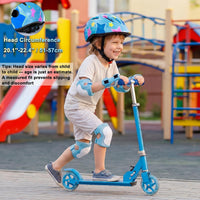 Lamsion Kids Helmet Adjustable Protective Gear Set for Ages 3-8 Girls - Blue Star - image 2