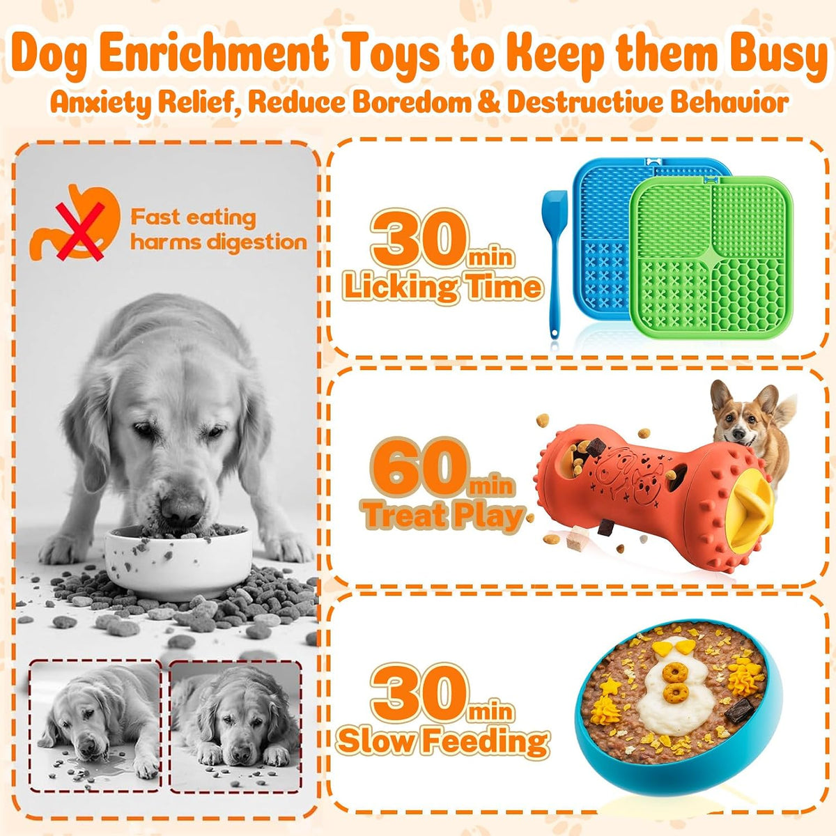 KILIN Dog Enrichment Toys 5 Pack, Lick Mat for Dogs - image 2