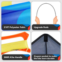 Kite, Large Delta Kites for Kids and Adults - Blue - image 4