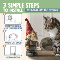Gnome Door Cat Door for Interior Doors - Brown - image 4