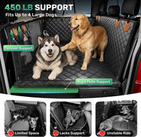 Zanch Hard Bottom Dog Seat Cover for Trucks - Black+Orange / XL - Full-size Trucks & SUVs - image 3