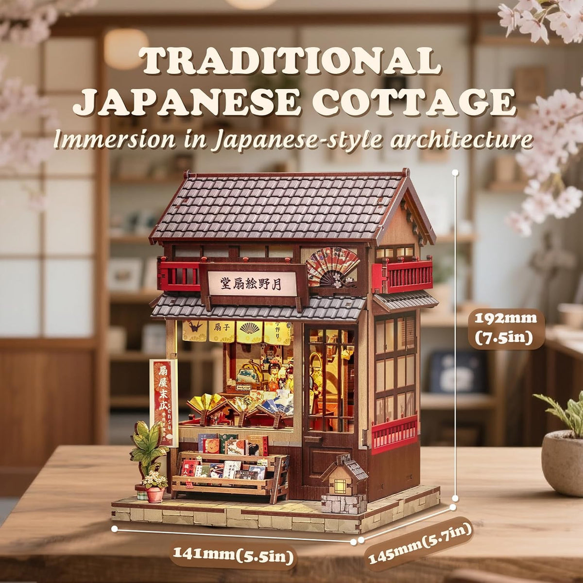 Cutefun Book Nook Kit - DIY Miniature Dollhouse Kit for Adults and Teens – Fun for Kids & Family - Folding Fan Shop - image 2
