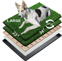 MEEXPAWS Dog Grass Pee Pads for Dogs with Tray - Large - 34 x 23 inch