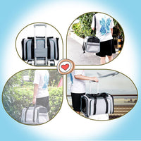 Cat Dog Carrier - Airline Approved Expandable Soft-Sided Pet Carrier with Removable Fleece Pad - 29.8"L x 18.0"W x 11.0"H - image 4