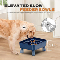 UPSKY Slow Feeder Dog Bowl with Raised Design for Healthy Eating Blue – Essentials for Dogs - image 4