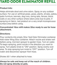 NaturVet – Yard Odor Eliminator | Eliminate Stool and Urine Odors from Lawn and Yard | Designed for Use on Grass, Plants, Patios, Gravel, Concrete & More | 16 oz Refill