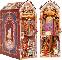 Tonecheer DIY Book Nook Kit 3D Wooden Puzzle Fairy Tale Miniature - Enchanted Rose