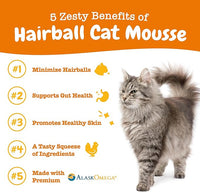 Zesty Paws Hairball Cat Mousse - Lickable Cat Treats Squeeze Up - Squeeze Furball Control - Puree Tube Treats for Digestive Support - Skin & Gut Health - Chicken 3ct
