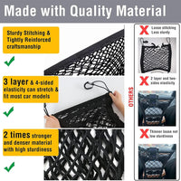 DYKESON Dog Car Net Barrier with Mesh Organizer - 11.7 in × 11.7 in - image 4