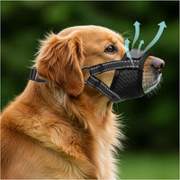 Dog Muzzle for Large Dogs, Air Mesh Muzzle for Large Sized Dog - Large-XL / Soft Mesh