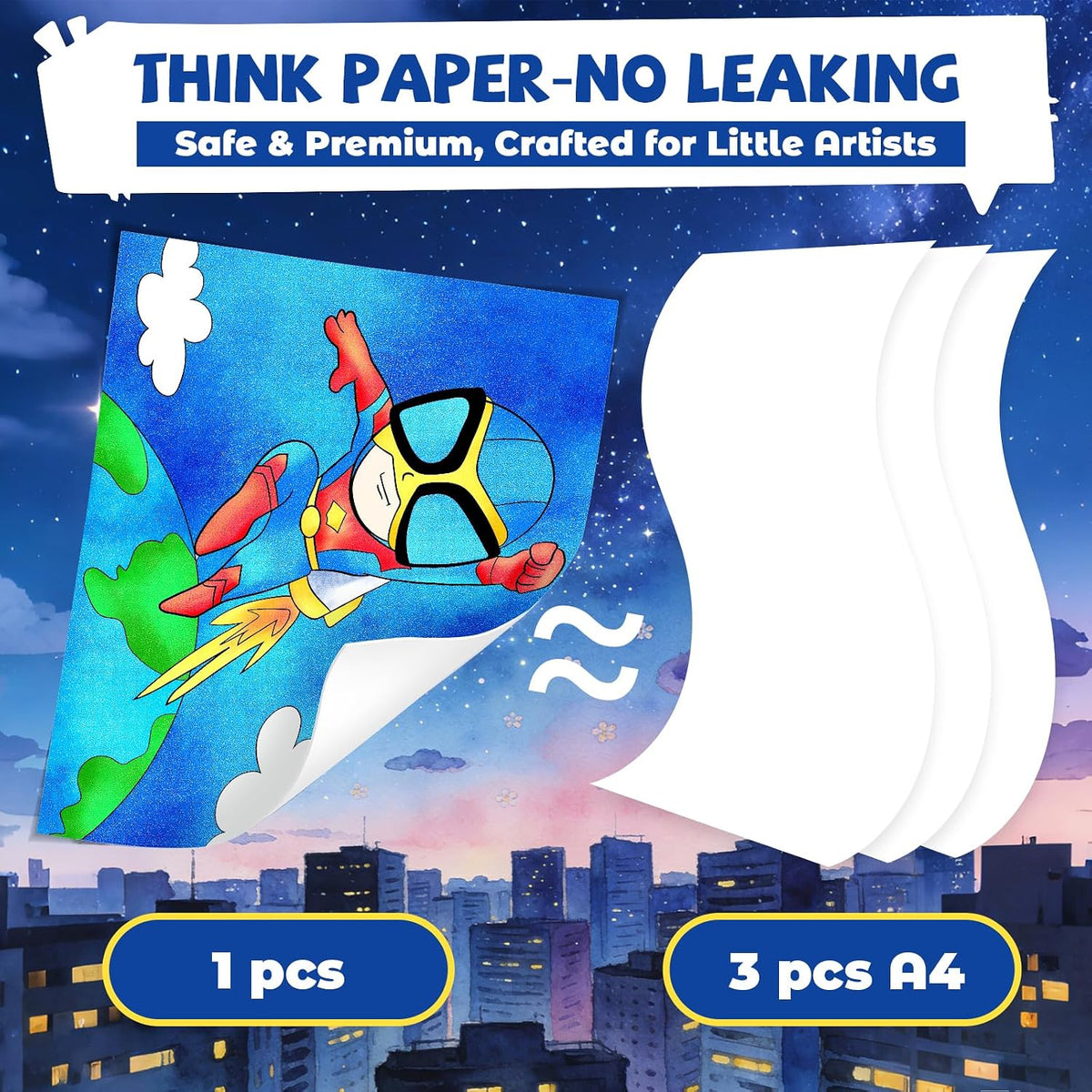CHICAUP Paint with Water Coloring Books for Kids - Hero Blue - image 4