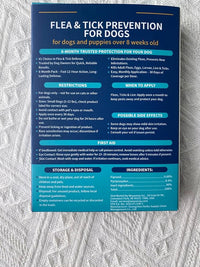 Flea and Tick Prevention for Small Dogs, 6-Month Supply Dog Flea and Tick Treatment Drops, Topical Fast-Acting Dog Flea Treatment for Small Dogs Up to 5 to 22 lbs