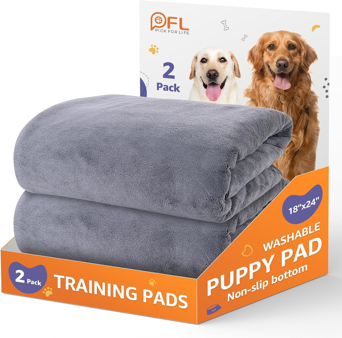 Washable Pee Pads for Dogs - 24"x36"-2PACK