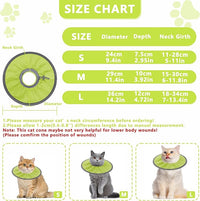 Lightweight Cat Cone Collar Soft, Soft Comfortable Cat Recovery Collar After Surgery, Elizabethan E Collar for Cats, Cone for Cats to Stop Licking (Water Green, Small)