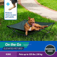 Coolaroo On-The-Go Elevated Dog Bed - King / Brunswick Green - image 3
