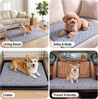 4 Pack Washable Pee Pads for Dogs - Deep Grey / 36x48 Inch (Pack of 2) - image 3