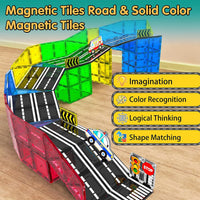 Magnetic Tiles, Road Set, Magnetic Building Blocks - Christmas - image 2