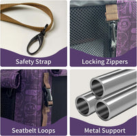 Extra Large Cat Carrier Soft Sided - Purple / with curtain - image 4