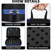 Aoriher 1 Pcs Dice Case with Removable Slotted Tray - Blue - image 3