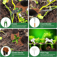 20-Piece Gardening Tools with Fashion and Durable Storage Bag - Heavy Duty Garden Tools Stainless Steel Rust-Proof Ergonomic Garden Tool Set - Ideal Gifts for Women and Men - Portable Gardening Kit