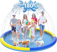 CACSPS non-slip splash pad for kids and dogs spraying water from a garden hose - view 10