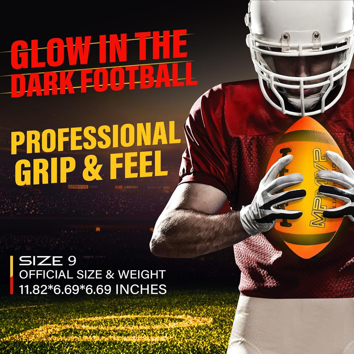 Glow in The Dark Football, Light Up LED Football Size 6 - Size 9 - image 2