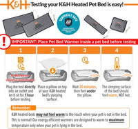 K&H Pet Bed Warmer, Safety Listed, Cat Heating Pad - Gray / Large - image 2