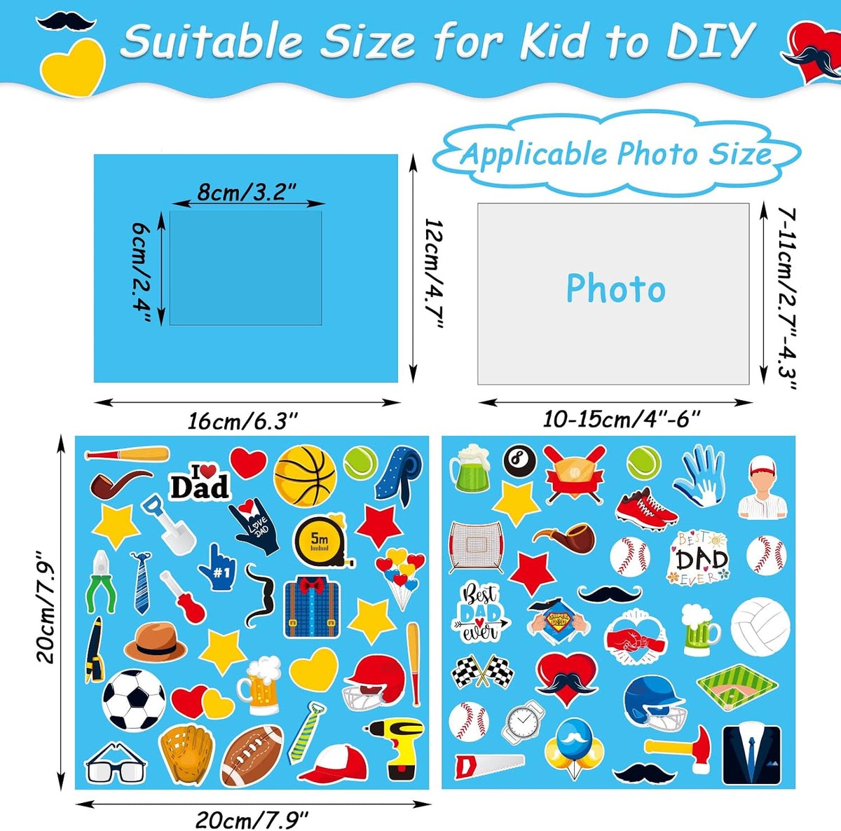 30 Packs Halloween Arts and Crafts for Kids Picture Frame Craft Kits - Father’s Day - image 3