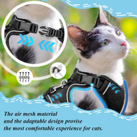 Cat Harness and Leash Set, Adjustable Cat Vest Harnesses – Essentials for Cats - Black / Small - image 3