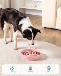 vancasso Slow Feeder Dog Bowl - Pink / 3 Cups - image 2
