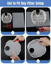 Pawfly 8-Layer Aquarium Filter Pad 16 x 12 Inch Cuttable Aquarium - 16" x 12" x 0.8" 2 Pack - image 4