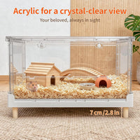 Hamster Cage15.4 High Panoramic Clear Syrian Playhouse – Essentials for Small Pets - High (15.4" H) - image 4