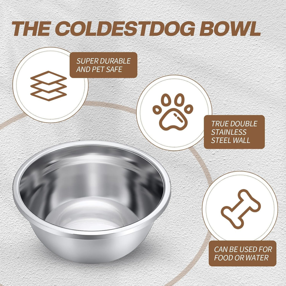 10 Pcs 8 Cup Metal Dog Bowls Stainless Steel Food Dish – Essentials for Dogs - 6 - image 3