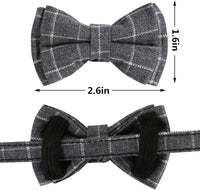 SLSON 2 Pack Breakaway Cat Collar with Bell and Bow Tie Plaid Kitten - image 4
