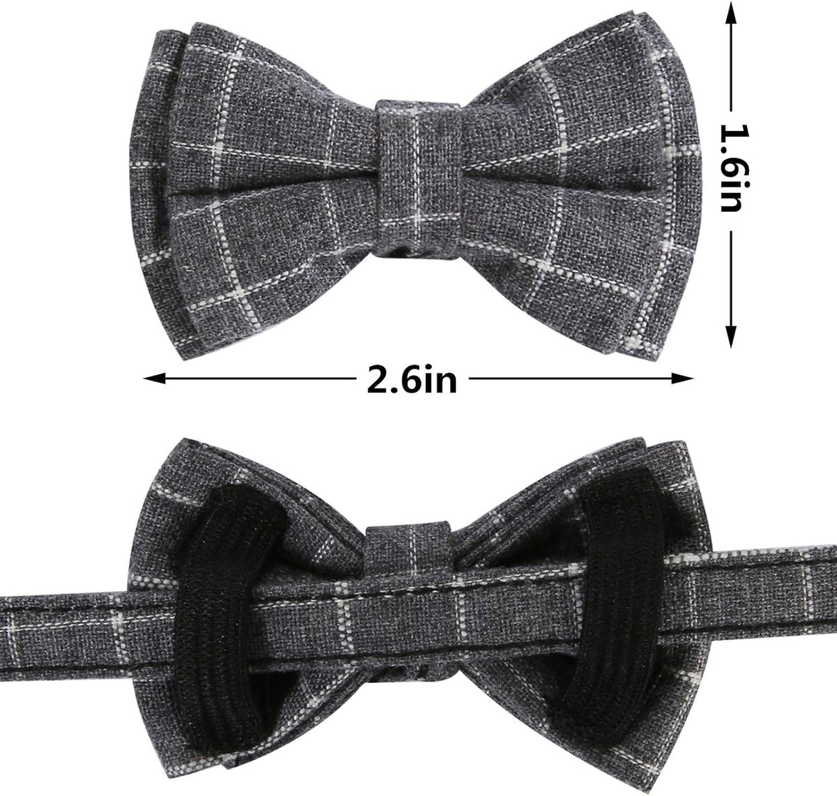 SLSON 2 Pack Breakaway Cat Collar with Bell and Bow Tie Plaid Kitten - image 4