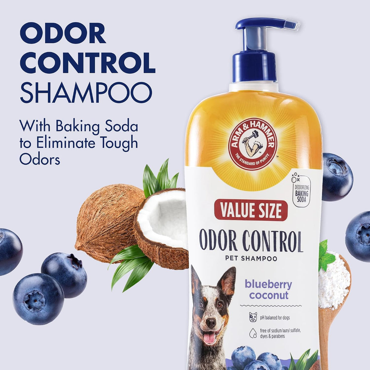 Arm & Hammer Deodorizing Dog Shampoo - Blueberry Coconut / 32 Fl Oz (Pack of 1) - image 2