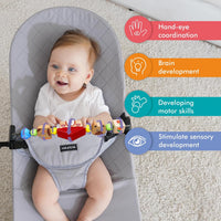 iGRATENS wooden baby bouncer toy bar with black and white pendants - view 5