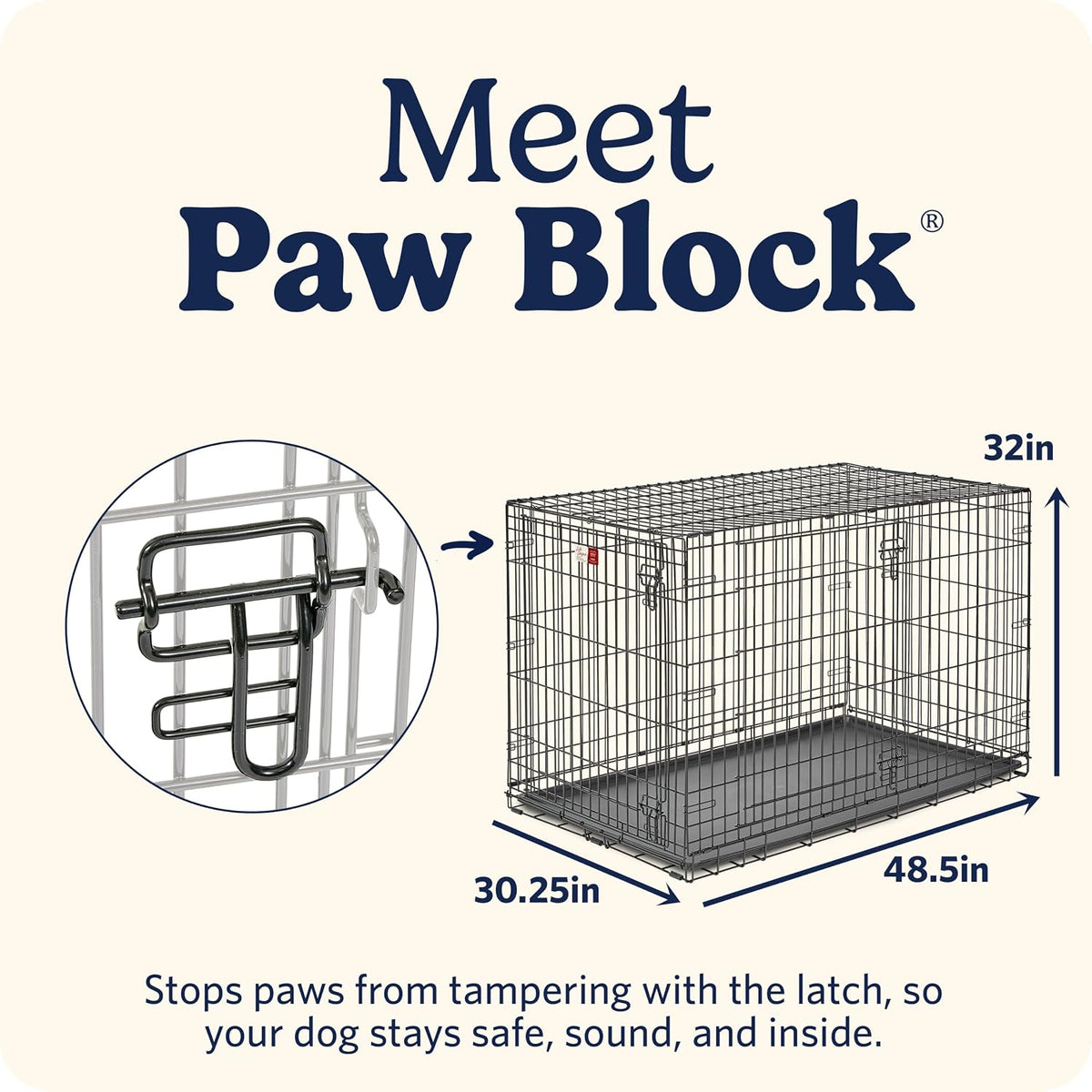 LifeStages by MidWest 36-Inch Double Door Crate, M-L Breeds - Double Door / Fits 48-inch Crate - image 3