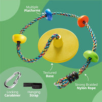 Jungle Gym Kingdom Tree Swing for Kids - Multicolor Yellow - image 4