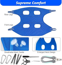 Pet Grooming Hammock with Nail Clippers/Nail Trimmers/Grooming Scissors, Dog Grooming Harness for Nail Trimming, Pet Grooming Sling Helper